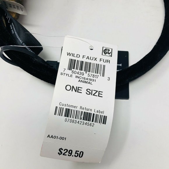 INC Animal Print Faux-Fur Velvet Band Earmuff - Picture 4 of 5